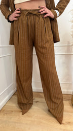 Pantalone in lino gessato Hinnominate