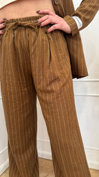 Pantalone in lino gessato Hinnominate