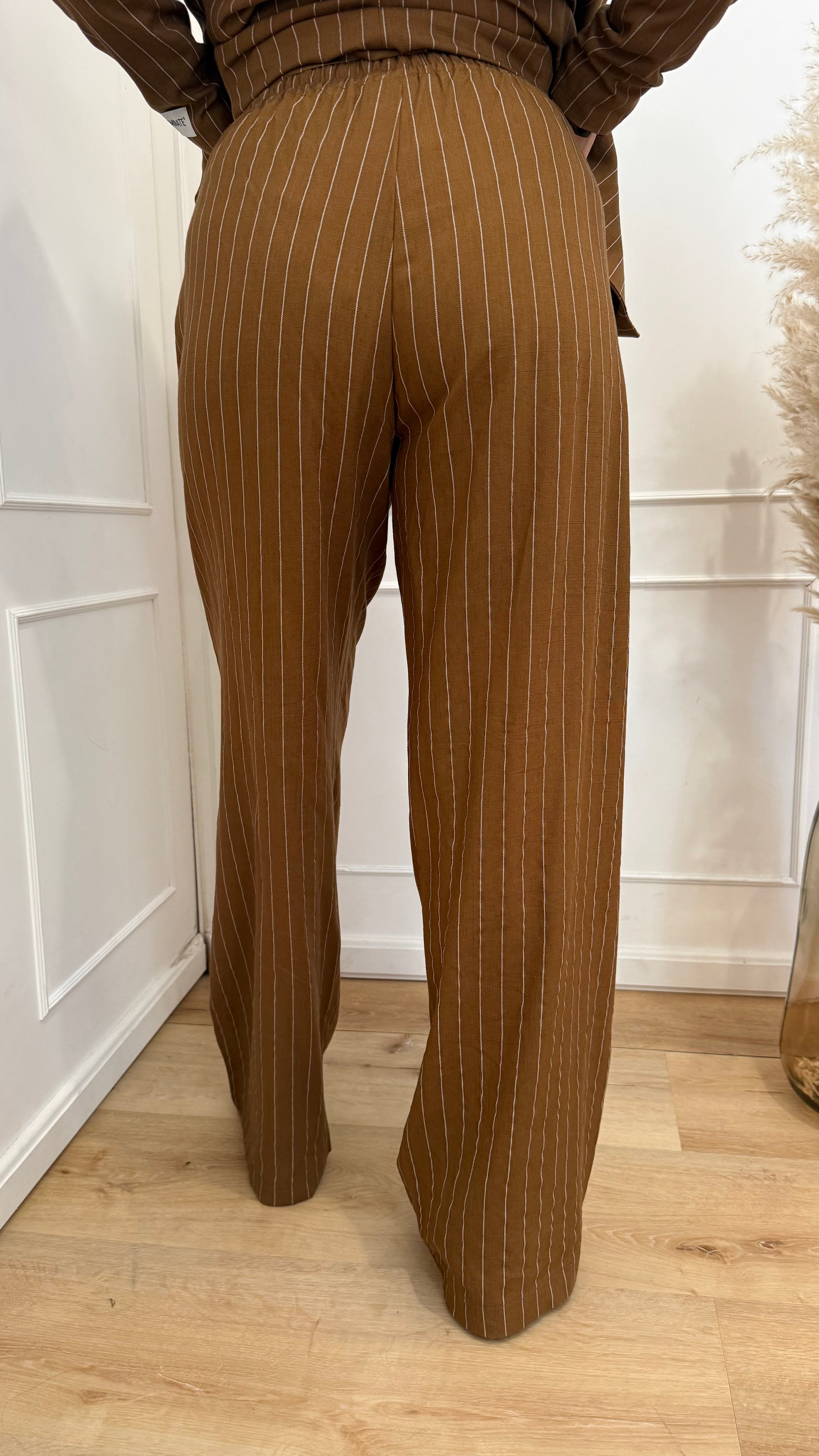 Pantalone in lino gessato Hinnominate