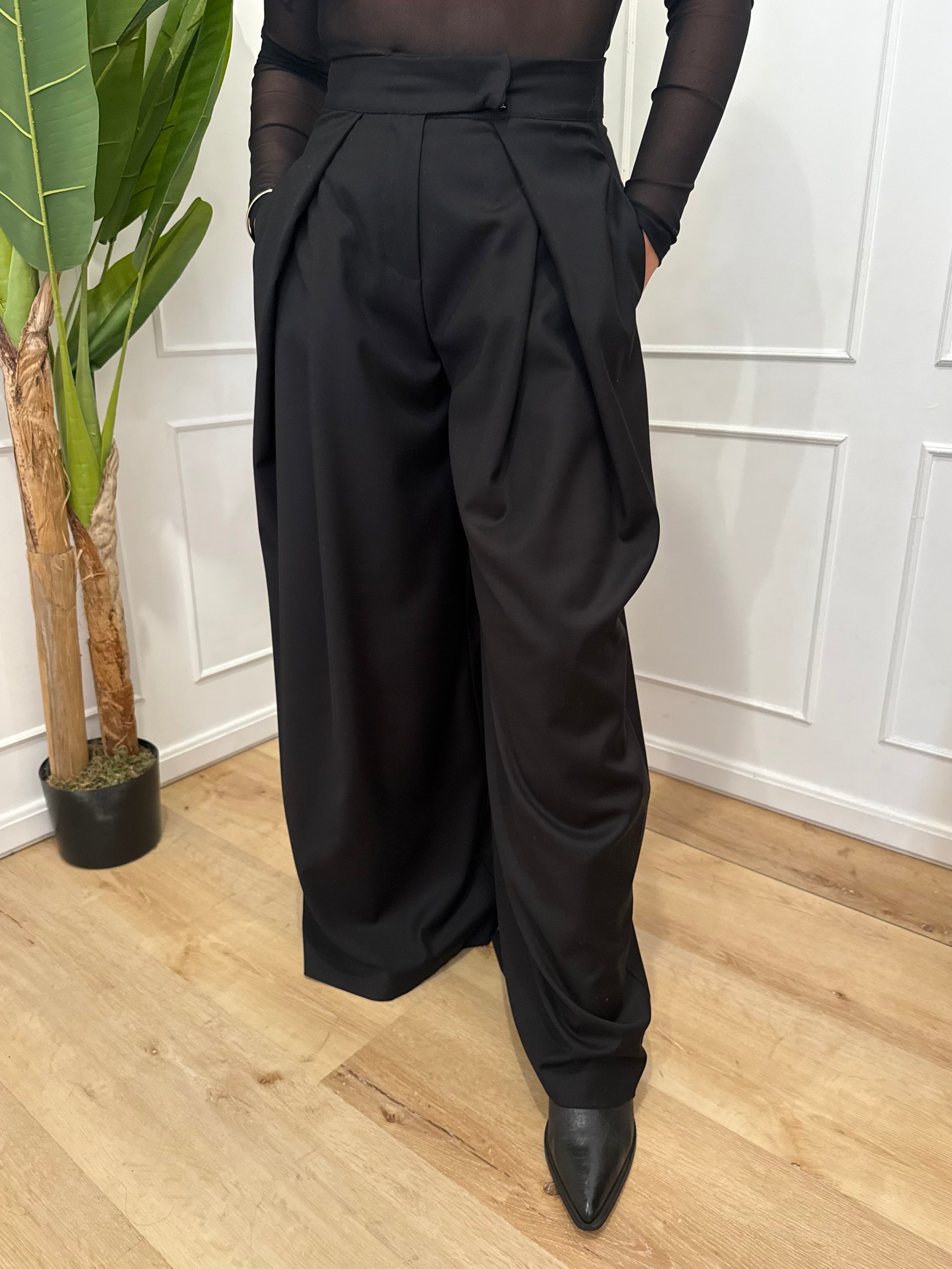 Pantalone pences largo nero vicolo