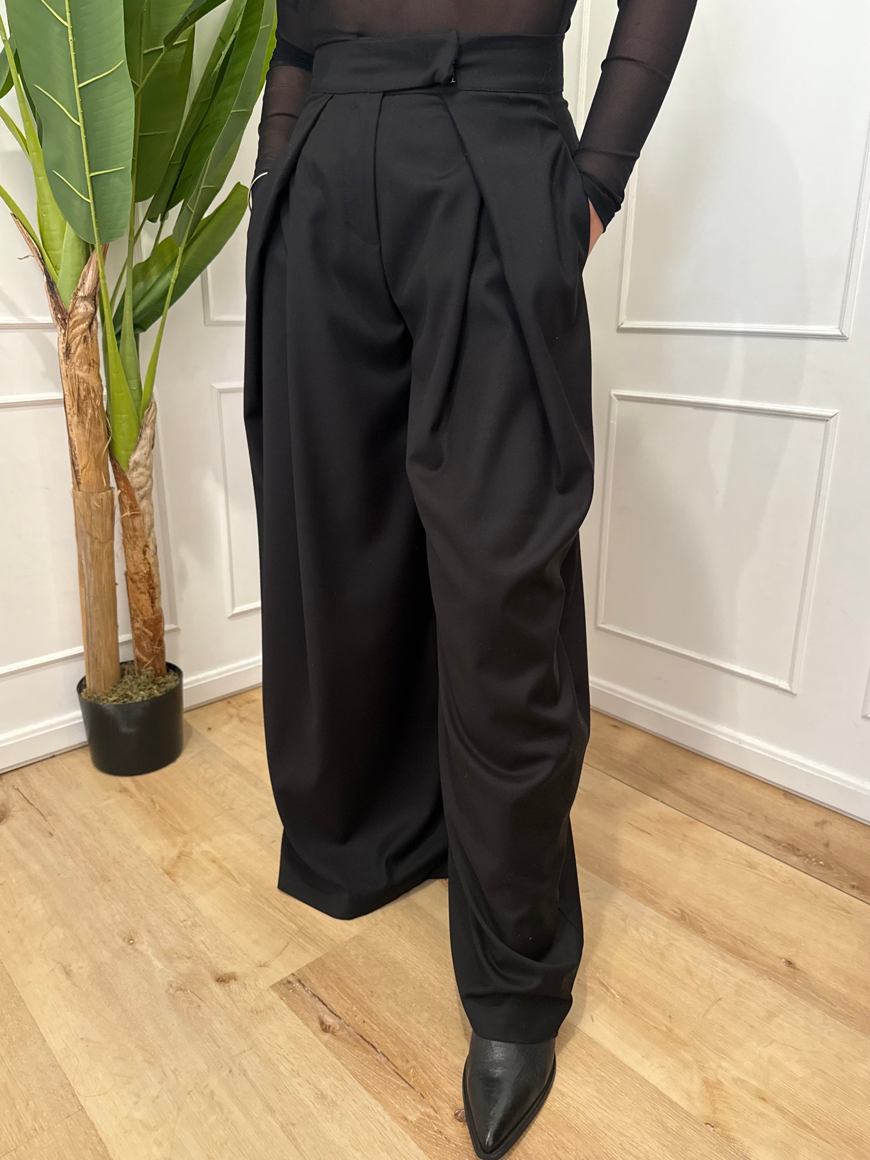 Pantalone pences largo nero vicolo