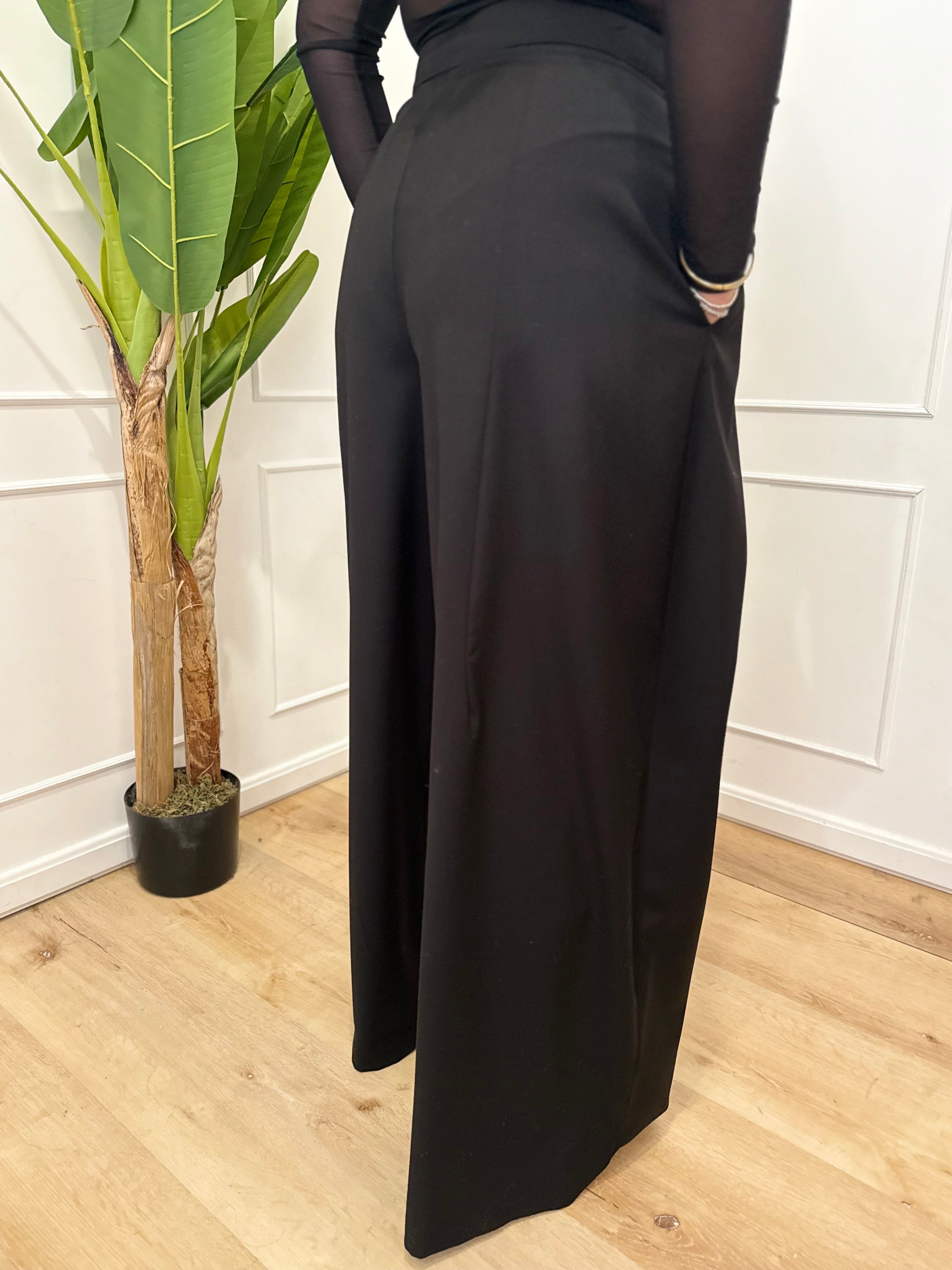 Pantalone pences largo nero vicolo