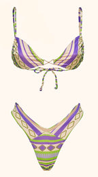 Bikini fascia e slip americano fisso a fantasia me fui